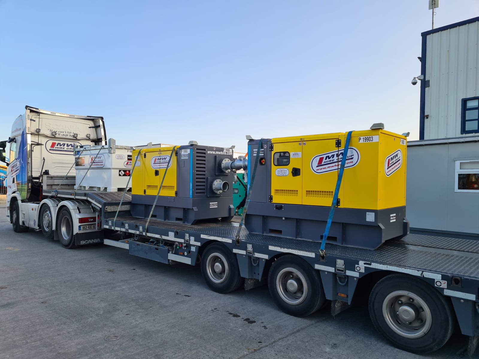 New Atlas Copco Pumps and a 2000 litre Western fuel tank...SOLD... heading away